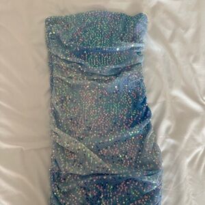 Selfie Leslie Blue Sequin Dress
